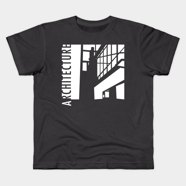 Modern Architecture City Building Kids T-Shirt by callingtomorrow